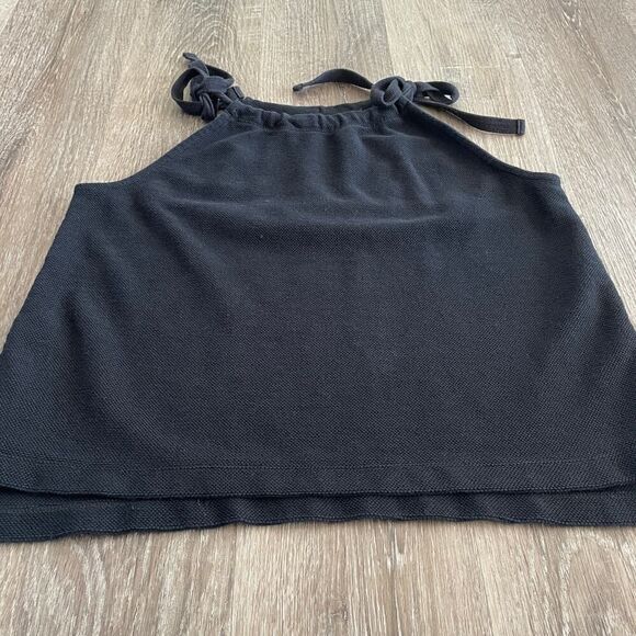 Madewell Tempo Tie-Shoulder Top Black - Size: Small - Picture 6 of 8
